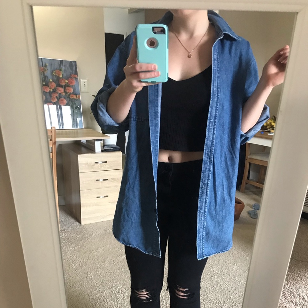 Marsh Landing Denim Blue Oversized Shirt